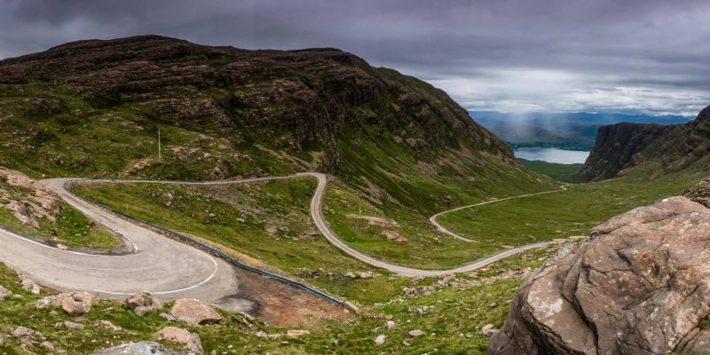 De Applecross Pass in Schotland met Galtic