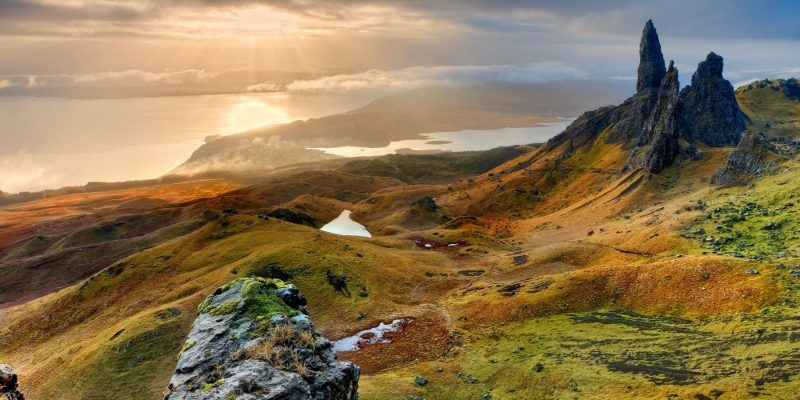 De prachtige natuur in Schotland in Skye