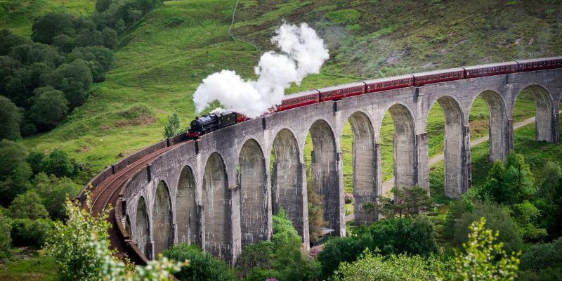Harry Potter trein in Schotland me Galtic